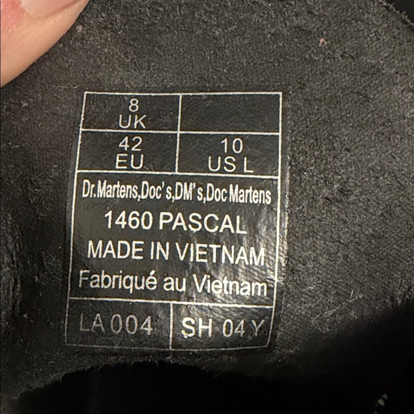 Never Worn Dr. Martens 1460 Black Floral Combat Boots - Picture 4 of 4